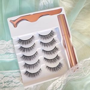 Magnetic faux eyelashes five pairs (Selfie)
